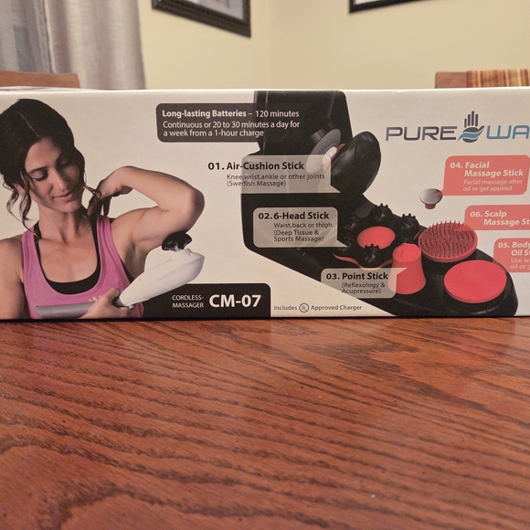 Pure Wave Cordless Massager - CM-07 Black - Picture 2 of 9